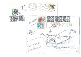 2 Lettres 1980 1981 Enveloppes Taxées - 1960-.... Cartas & Documentos