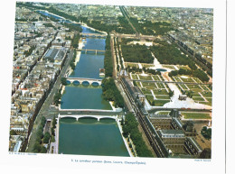 Photo  -  Reproduction -  Paris : Seine Louvre Champs Elysées - Europe