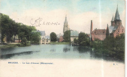 BELGIQUE- Bruges - Le Lac D'Amour ( Minnewater) - Colorisé - Carte Postale Ancienne - Brugge