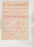 MANIFESTINO  :  TEATRO  LITTORIO  :  RECITA  DON  PASQUALE .  GENOVA - Affiches & Posters