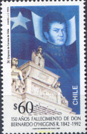 303509 MNH CHILE 1992 150 AÑOS DE LA MUERTE DE DON BERNARDO O'IGGINS - Chili