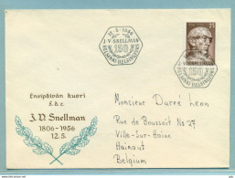 FDC Snellman (Helsinki ) . Obl 12.05.56 - Andere & Zonder Classificatie