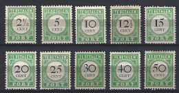 Curacao Port 11 12 13 14 15 16 17 18 19 20 MLH ; Port Postage Due Timbre-taxe Postmarke Sellos De Correos 1892 - Curaçao, Nederlandse Antillen, Aruba