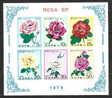 COREE DU NORD. N°1519-25 NON DENTELE De 1979. Roses. - Rose
