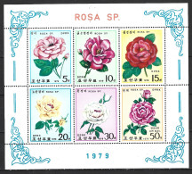 COREE DU NORD. N°1519-25 De 1979. Roses. - Rose