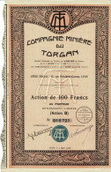 - Titre De 1928 - Compagnie Minière Du Torgan - Société Anonyme  - - Afrika