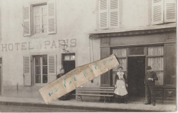 "  HÔTEL De PARIS "  à Localiser   ( Carte Photo  ) - Da Identificare