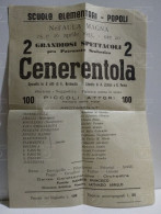 Abruzzo POPOLI Scuole Elelementari 1953 2 Grandiosi Spettacoli CENERENTOLA. Operetta - Manifesti