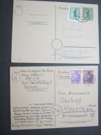 1946 , Bärenausgabe, 2 Ganzsachen Mit Zusatzfrankatur - Postal  Stationery