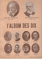 RECUEIL 1909 Répertoire Partitions Musique , 39 Pages  - L ALBUM DES DIX Wilhelm Hansen EditLeipzig - Corales