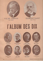 RECUEIL 1909 Répertoire Partitions Musique , 39 Pages  - L ALBUM DES DIX Wilhelm Hansen EditLeipzig - Gezang