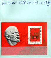 LENINE BLOC FEUILLET 1975 > N° 107 TIMBRE OBLITERE SANS CHARNIERE VENDU Pour 1.80 EUROS -TRES BON ETAT -REF-0-0-TPL-6-11 - Lenin