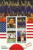 Palau - 2011 - Women's World Cup Final 2011 -  Mi 3118-3121KB, Yt 2686-2689, Sg MS2485 - Palau