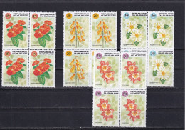 Burundi Nº 954 Al 957 En Bloque De Cuatro - Unused Stamps