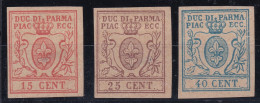 PARMA 1857-59 - MLH - Sc# 9, 10, 11 - Parma