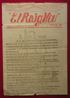 Ww2 Céret 1945 El Raig Nou Tract Propagande PCF Communiste Anti-Allemande Cerises & Oranges D'Espagne Catalunya - 1939-45