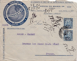 34073# BRESIL LETTRE Obl RIO DE JANEIRO 1916 Pour BRASSAC LES MINES PUY DE DOME BRASIL - Covers & Documents