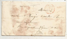 Lettre, Préphilatélie, Précurseurs XIX E Siècle, 1845, PARIS, P.P., Levée De 4 H(rouge), 5 Scans - 1801-1848: Precursori XIX