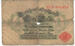 GERMANY P50 1 MARK 12.8.1914  VG - Sonstige & Ohne Zuordnung