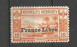 NUEVAS HEBRIDES YVERT NUM. 125 * NUEVO CON FIJASELLOS - Unused Stamps