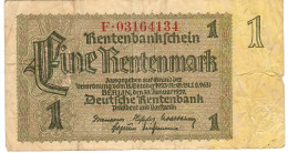 GERMANY P173b  1 RENTENMARK 1937   FINE - Otros & Sin Clasificación