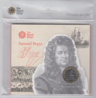 Great Britain UK £2 Coin Samuel Pepys - 2018 Royal Mint Pack - 2 Pond