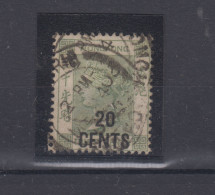 COLONIE INGLESI HONG KONG 1891 20 C. SU 30 C. VERDE GRIGIO N.48a USATO - Usados