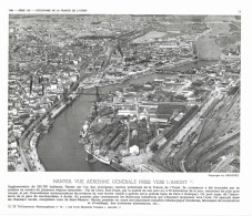 Photo  -  Reproduction - Nantes Vue Aérienne Générale Prise Vers L'Amont - Europe