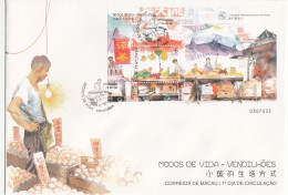 Macau, FDCB,(46) Modos De Vida - Vendilhões, 1998, - Mundifil Nºs 928 - FDC