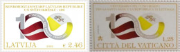 Latvia And Vatican 2022 100th Of The Concordat Between Latvian Republic And The Holy See Joint Issue Set Of 2 Stamps - Nuevos