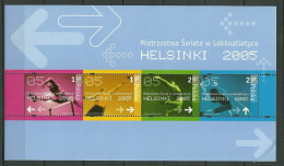 POLAND MNH ** 3948-3951 SPORTS. CHAMPIONNATS DU MONDE D'ATHLETISME à HELSINKI - Hojas Completas