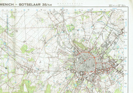 Institut Géographique Militaire Be - "GEMMENICH-BOTSELAAR" - N° 35/5-6 - Edition: 1956 - Echelle 1/25.000 - Carte Topografiche