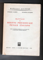 Manuale Di Diritto Processuale Penale Italiano Vannini Cocciardi Ed. Giuffrè 1986 - Derecho Y Economía