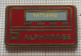 PAT14950 FRANCE TELECOM ALPHAPAGE  ROUGE En Version ZAMAC Doré Or Fin - France Télécom