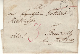 POLAND / GERMAN ANNEXATION 1841  LETTER  SENT FROM ŚWIDWIN /SCHIVELBEIN/ TO BRZEŻNICA /BRIESENITZ/ - ...-1860 Prephilately