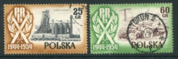 POLAND 1954 People's Republic Anniversary I Used..  Michel 877-78 - Used Stamps