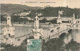 ESPAGNE - Saint-Sébastien - Pont De Maria Cristina - Animé - Carte Postale Ancienne - Other & Unclassified