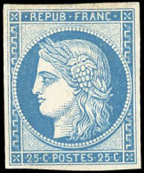 * 4d - 25c. Bleu. Réimpression. SUP. - 1849-1850 Cérès