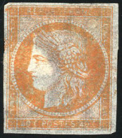 (*) 5 - Essai Du 40c. Orange S/papier Pelure. Une Des Premières Pièces Vue à Ce Jour. SUP. - 1849-1850 Cérès