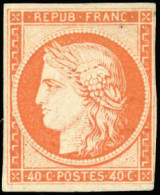 * 5 - 40c. Orange. Très Frais, Une Marge Courte. Gomme Blanche. B. - 1849-1850 Cérès