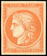 (*) 5 - 40c. Orange. Nuance Vive. Belles Marges. SUP. - 1849-1850 Cérès