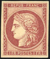 * 6 - 1F. Carmin. Nuance Superbe. Grande Fraîcheur. Imperceptible Trace De Charnière. SUP. - 1849-1850 Cérès