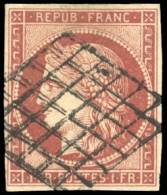 Obl. 6A - 1F. Rouge-brun. Nuance Foncée. Obl. TB. - 1849-1850 Ceres