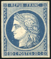 * 8a - 20c. Bleu Foncé Dit ''Marquelet''. SUP. R. - 1849-1850 Cérès