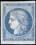 (*) 8b - 20c. Bleu S/azuré Dit ''Astruc''. Grandes Marges. SUP. - 1849-1850 Cérès