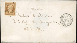 Obl. 9a - 10c. Bistre-brun Obl. étoile S/lettre Locale Frappée Du CàD De PARIS POUR PARIS Du 20 Décembre 1853. SUP. - 1852 Louis-Napoléon