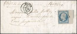 Obl. 10b - 25c. Bleu Avec Filet D'encadrement, Obl. étoile S/lettre Frappée Du CàD De BREST Du 22 Février 1854 à Destina - 1852 Louis-Napoléon