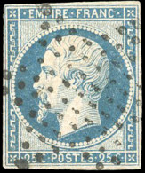 Obl. 15 -  25c. Bleu. Obl. TB. - 1853-1860 Napoleon III