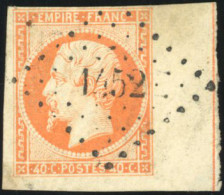 * 16c - 40c. Orange. Bord De Feuille Avec Filet D'encadrement. Obl. Légère PC 1452. TB. - 1853-1860 Napoléon III