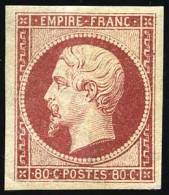 * 17A - 80c. Carmin. Grandes Marges. SUP. - 1853-1860 Napoléon III